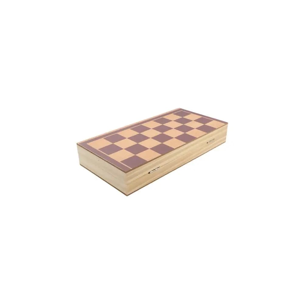 Scacchiera Pieghevole in Legno Magnetica per Principianti Adulti, Set di Scacchi e Dama, Gioco da Tavolo