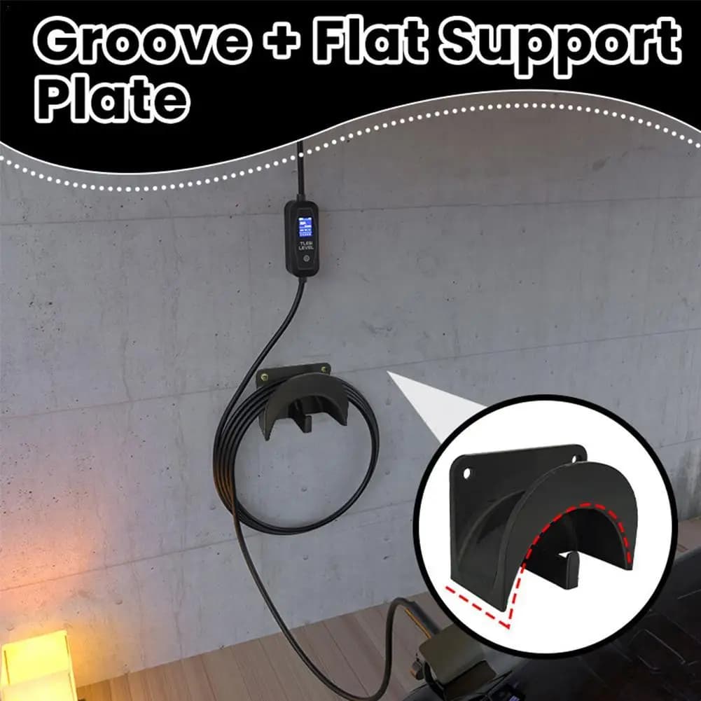 Supporto per caricabatterie EV Gancio resistente per montaggio a parete per divaricatore per cavo per caricabatterie EV Accessorio per organizer per cavo per caricabatterie per veicoli elettrici