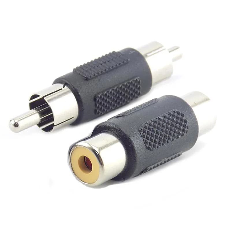 2 pcs RCA Male A Male Coupler Female Coupler Adapter Cable AV Plug CCTV Camera Connector Video Audio Adapter C4