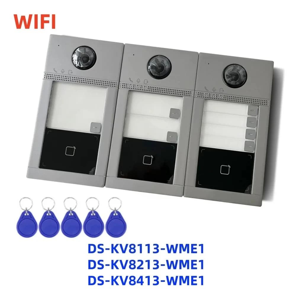 Wireless IP Video Intercom Villa Door Station WIFI POE Doorbell IP67 IK08 DS-KV8413-WME1 DS-KV8113-WME1 Unlock Door