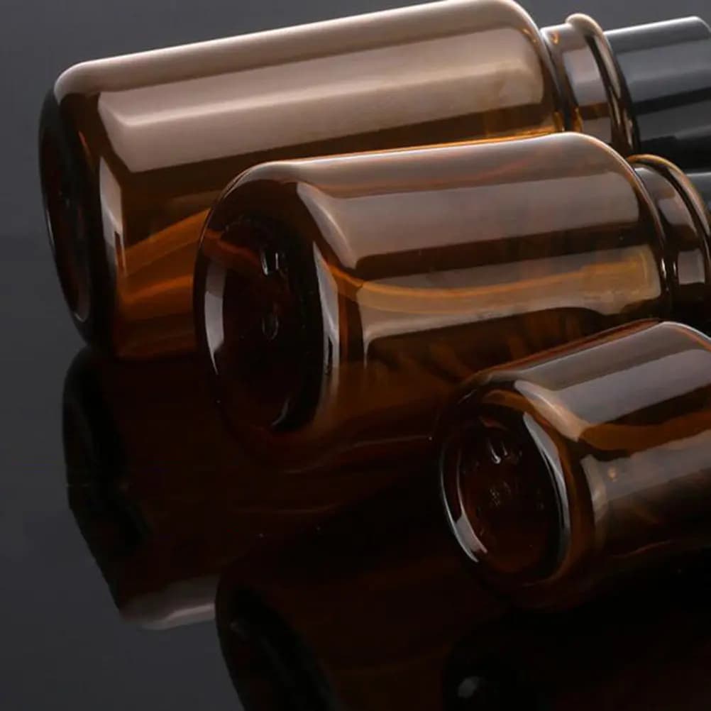 4 pezzi di flaconi per lozione in plastica marrone trasparente, contenitori ricaricabili per shampoo da viaggio, detergente per il corpo, olio da massaggio, sapone