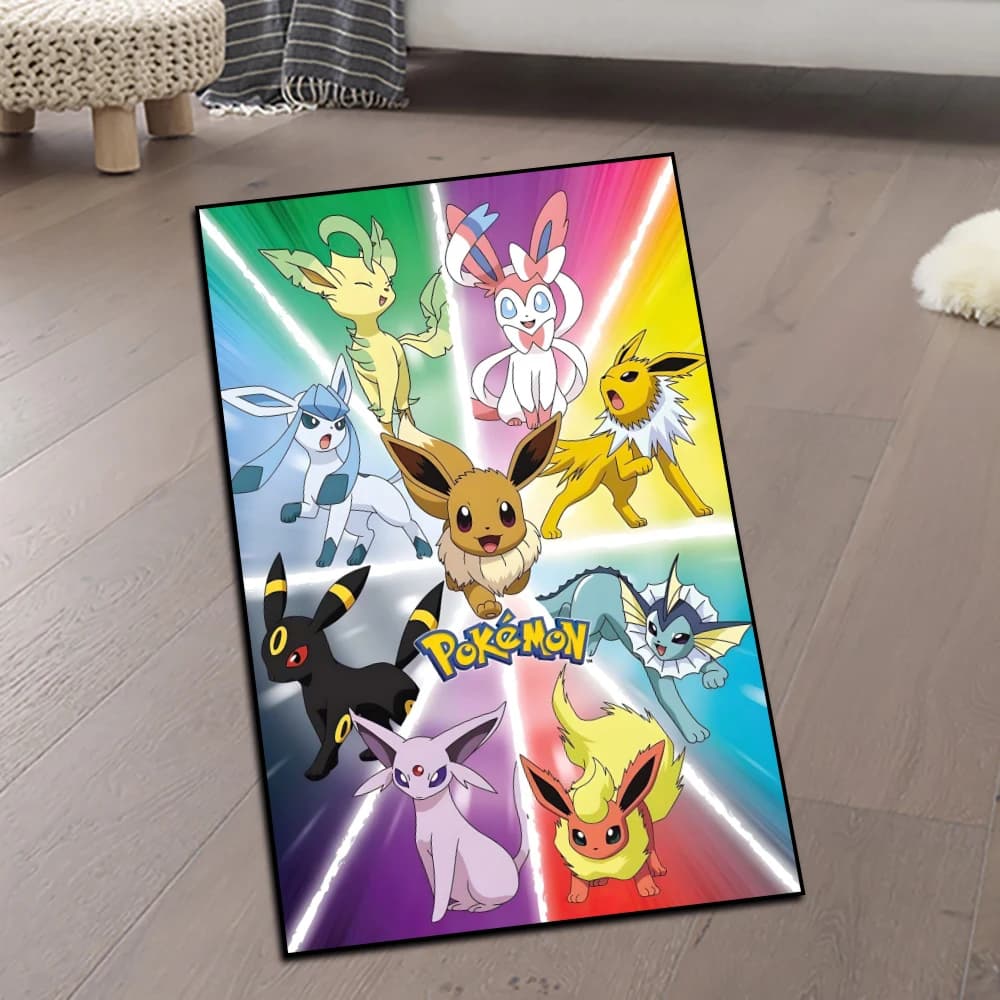 Soft and soft non-slip Pokemon Mat, Pikachu Kids Room Furniture, Sylveon Charizard Gift for Soul Fans, Fast Shipping