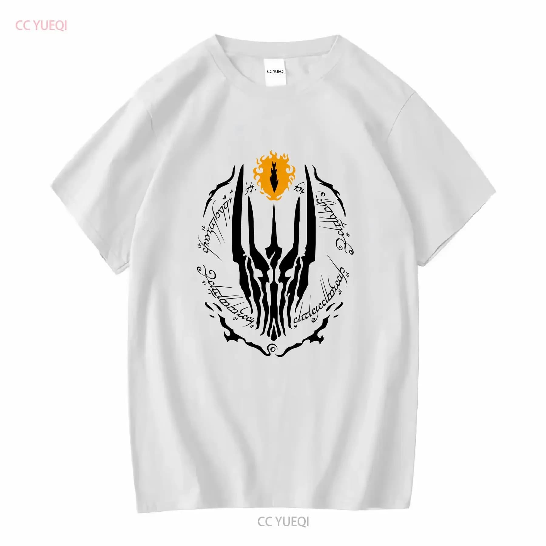 T-shirt The One Ring con Occhio di Sauron, ispirata a LOTR, per fan di Tolkien, amanti dei libri, vintage, lavata, abbigliamento di design, elegante, casual, alla moda