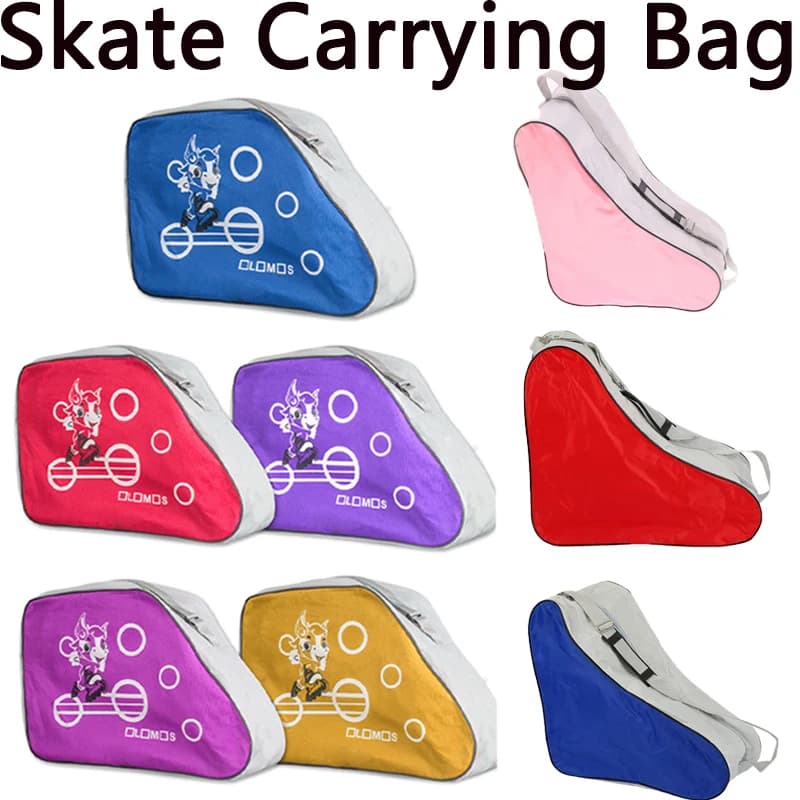 Borse da pattinaggio su ghiaccio portatili per bambini Borsa da pattini a rotelle in linea Borsa da trasporto portatile per casco Borse da pattinaggio su ghiaccio impermeabili Oxford