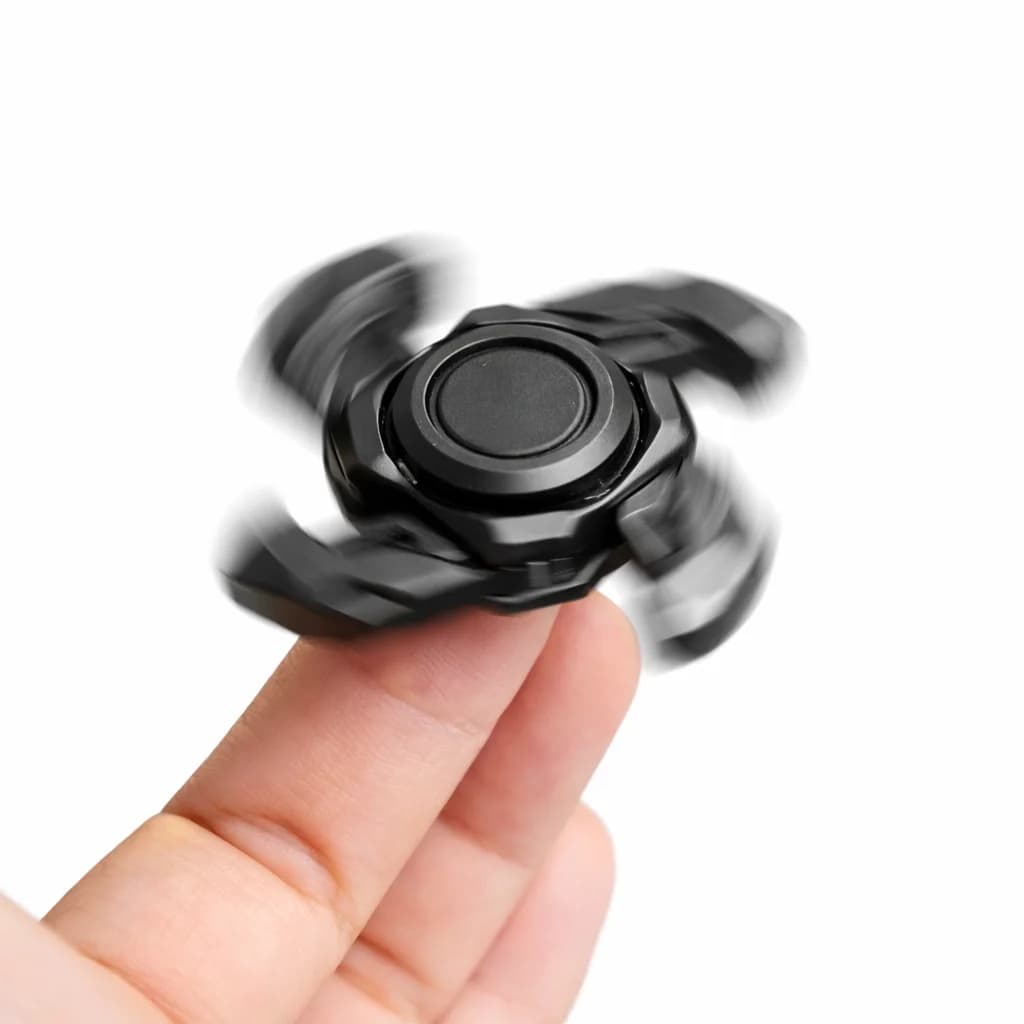 Fidget Spinner in Metallo EDC, Giocattolo Antistress da Scrivania, Rotazione Silenziosa, Giroscopio per Dita, Allevia l'Ansia negli Adulti, Portatile