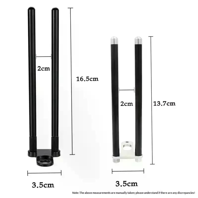 Barre Anti-Perdita Nere per Pesca alla Carpa, in Lega di Alluminio, con Orecchie per Avvisatore Acustico, Stabilizzatore Canna, per Uso Notturno