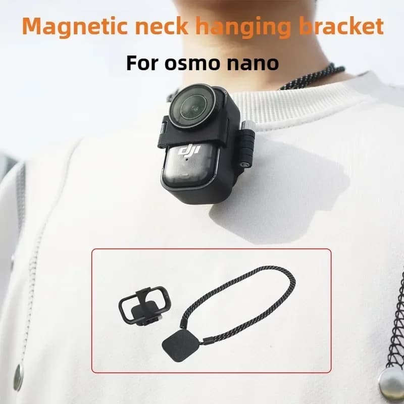 Supporto Magnetico da Collo per Fotocamera DJI Osmo Nano, Cornice Protettiva, Supporto Toracico a Sgancio Rapido per Action Camera Osmo Nano Thumb