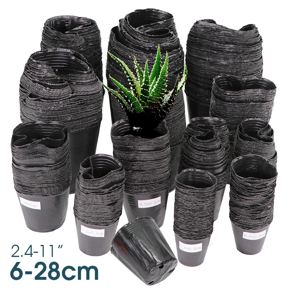50 PZ Black plastic nursery trays Starting seeds Grow Bag Plant container Flower nutrition Ortho Box for cuttings