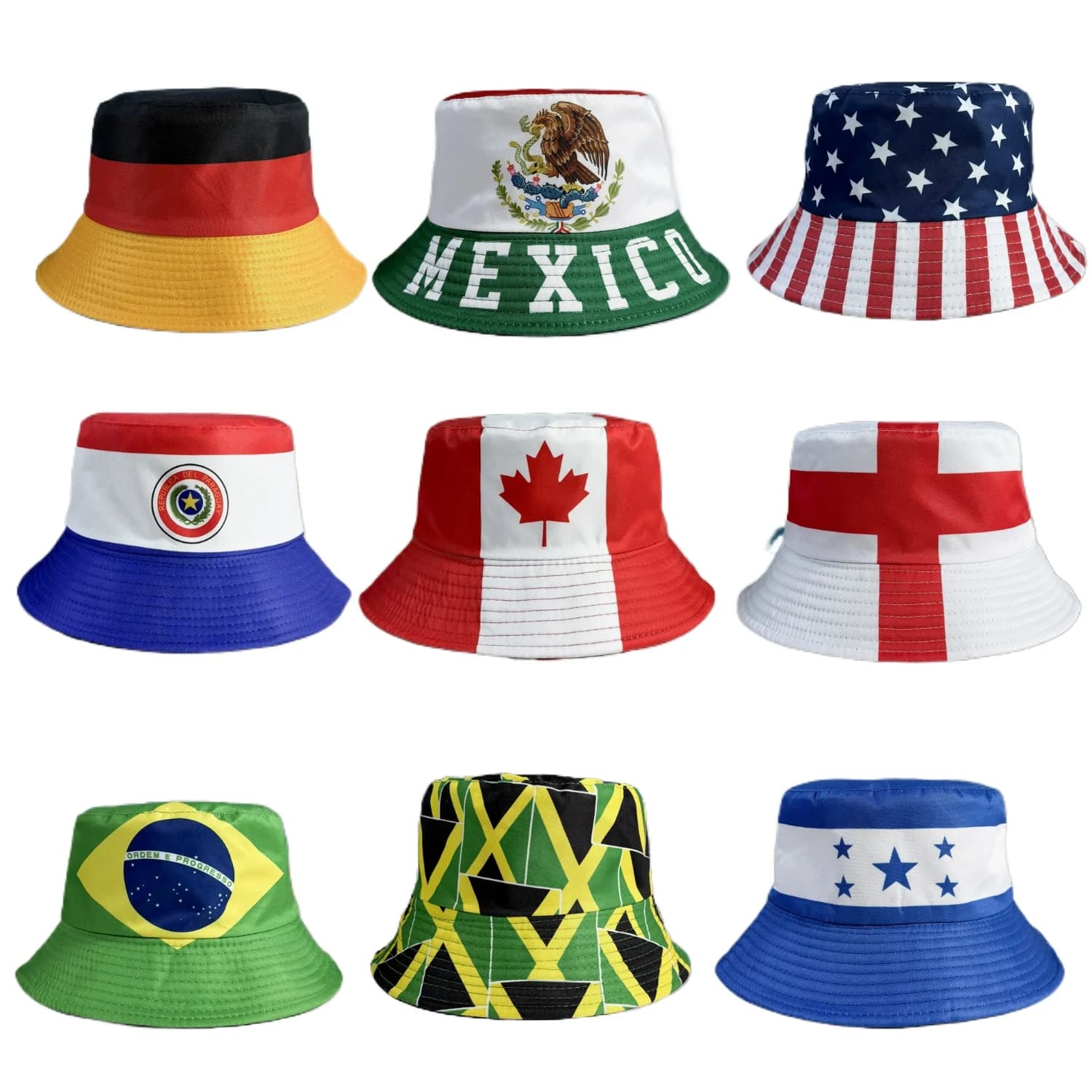 Secchiello hats with Bandiera Carini, Patriotic Sun Hat Fashion Foldable, Fishing Hat for Adults, Women and Men