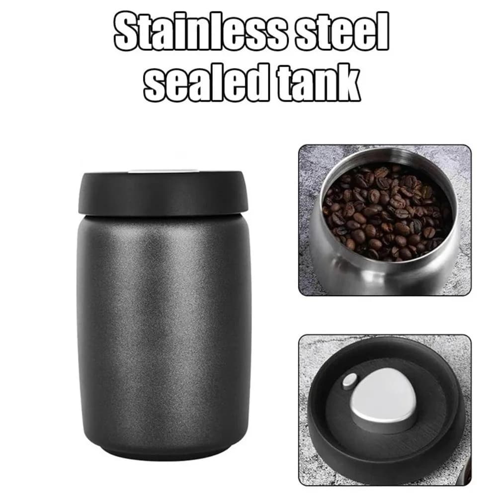 Stainless Steel Coffee Beans Vacuum Sealed Jug Keep Fresh Large Capacity Coffee Vacuum Canister 400 800 1200ml Sealed Tank