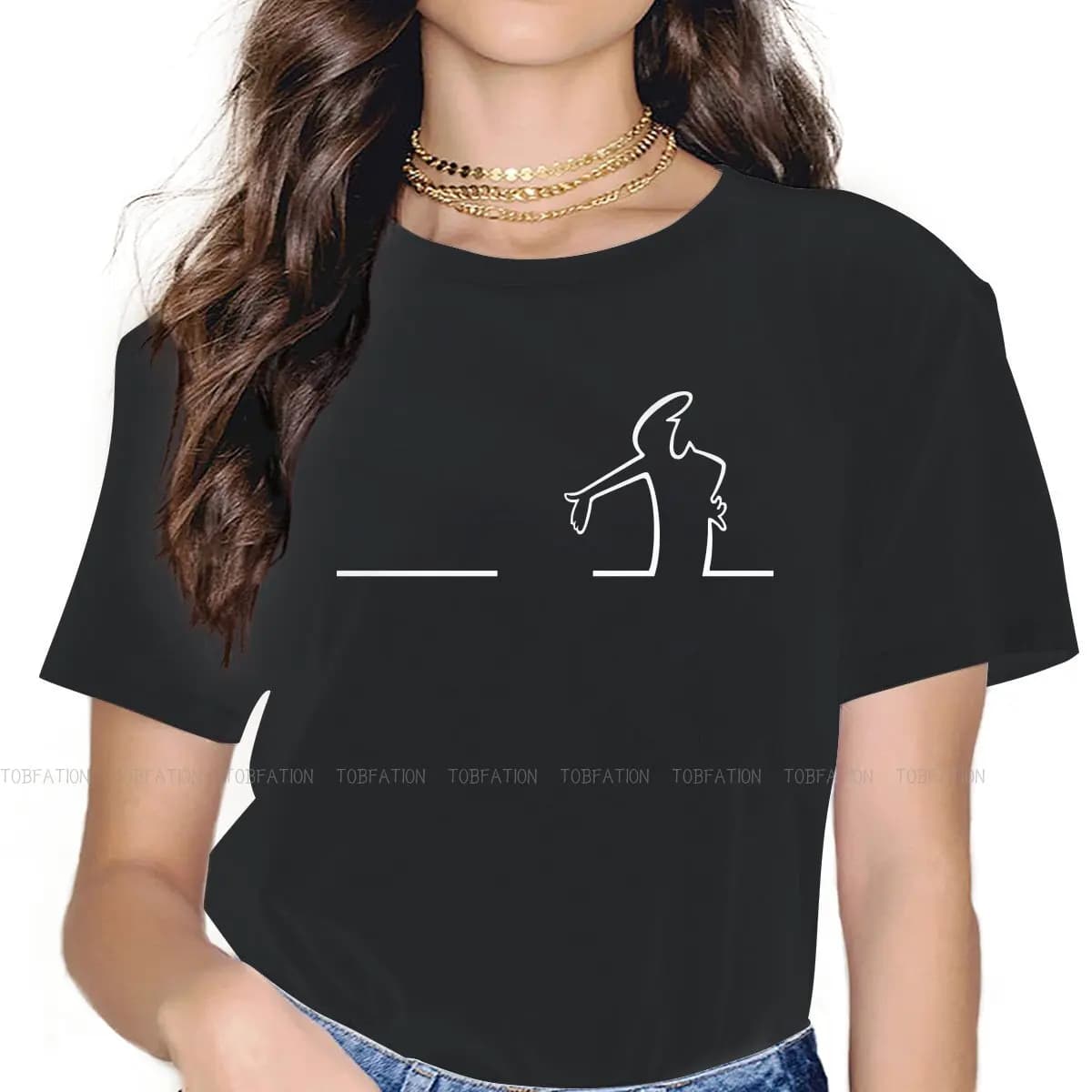 Maglietta sinistra per donna La Linea Tees Style Lady T Shirt 4XL Stampa morbida allentata