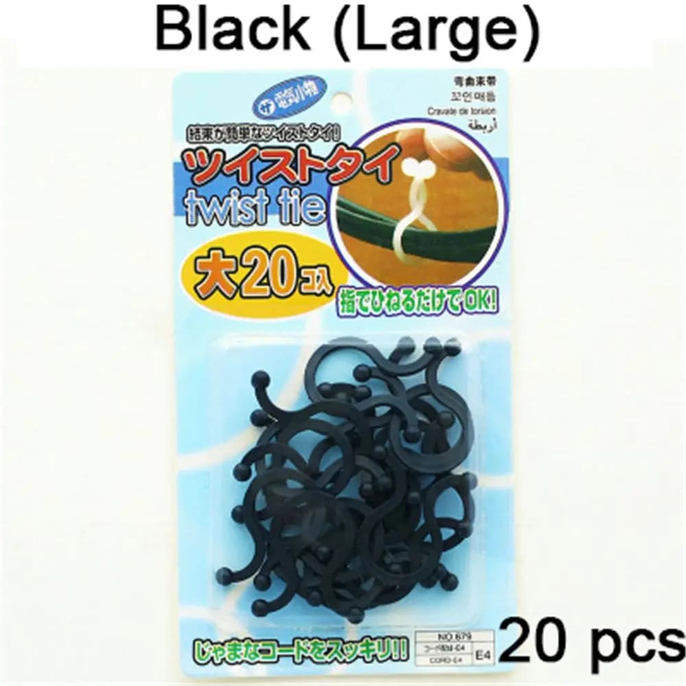 20/30 Pcs Fastener Holder Holder Thread Twist Tie Line Winder Wire Clip Cable Organizer