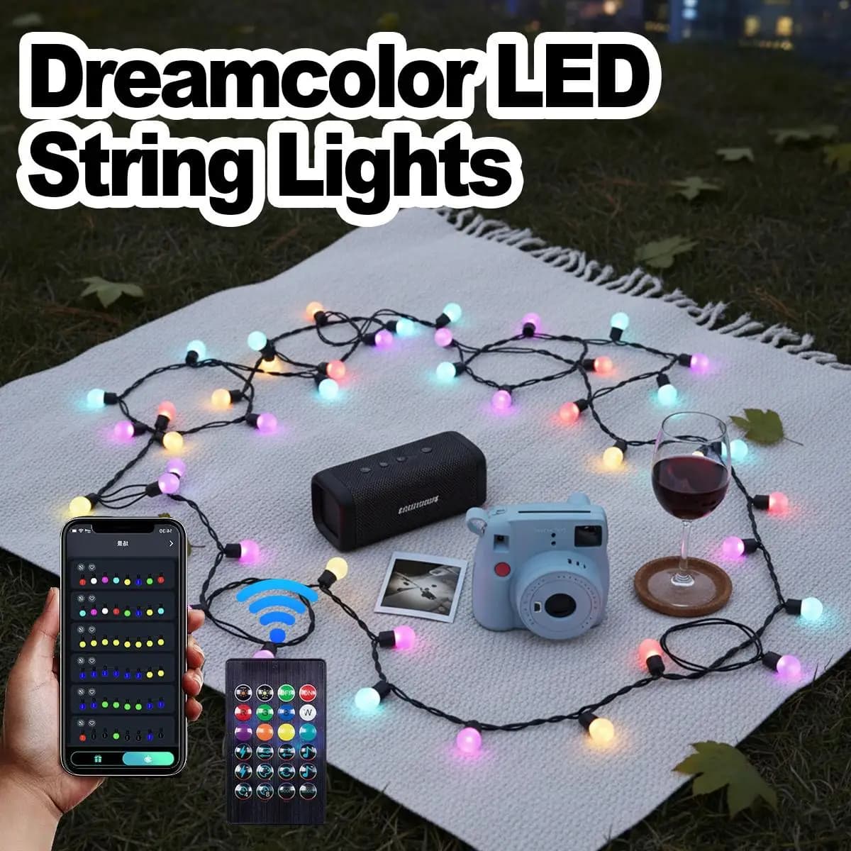 Luci Fatate Controllabili via App, Timer Intelligente, Sincronizzazione App, Stringa USB Impermeabile, Dimmerabile, Programmabile, Illuminazione per Feste, Decorazione per Giardino Esterno
