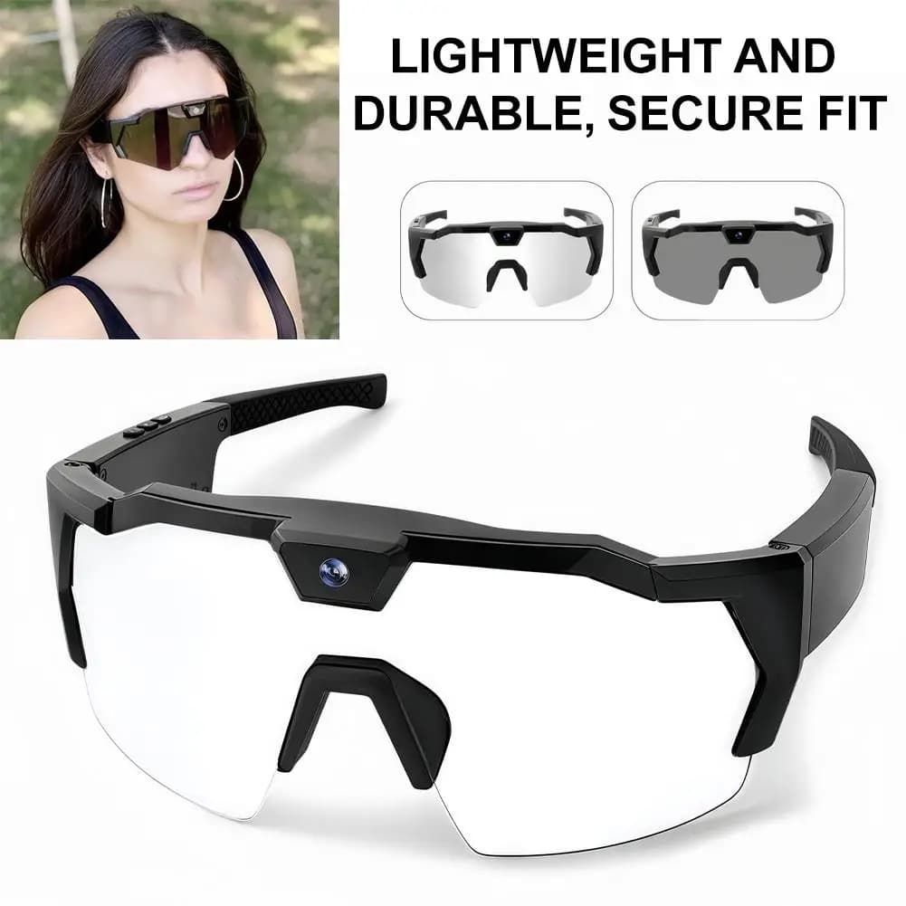 HD Video Glasses Sunglasses for Action Camera Smart Glasses Sports Glasses Camera Glasses for Motorcycle Driver