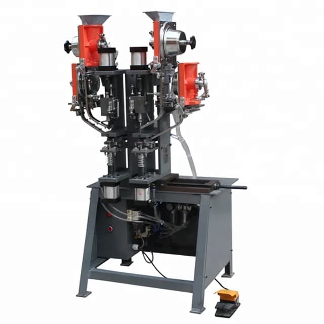 JZ-918G4 Automatic Four-Head Pneumatic Riveting Machine Grommet Punching for Paper Shopping Bags Apparel Food Beverage Motor