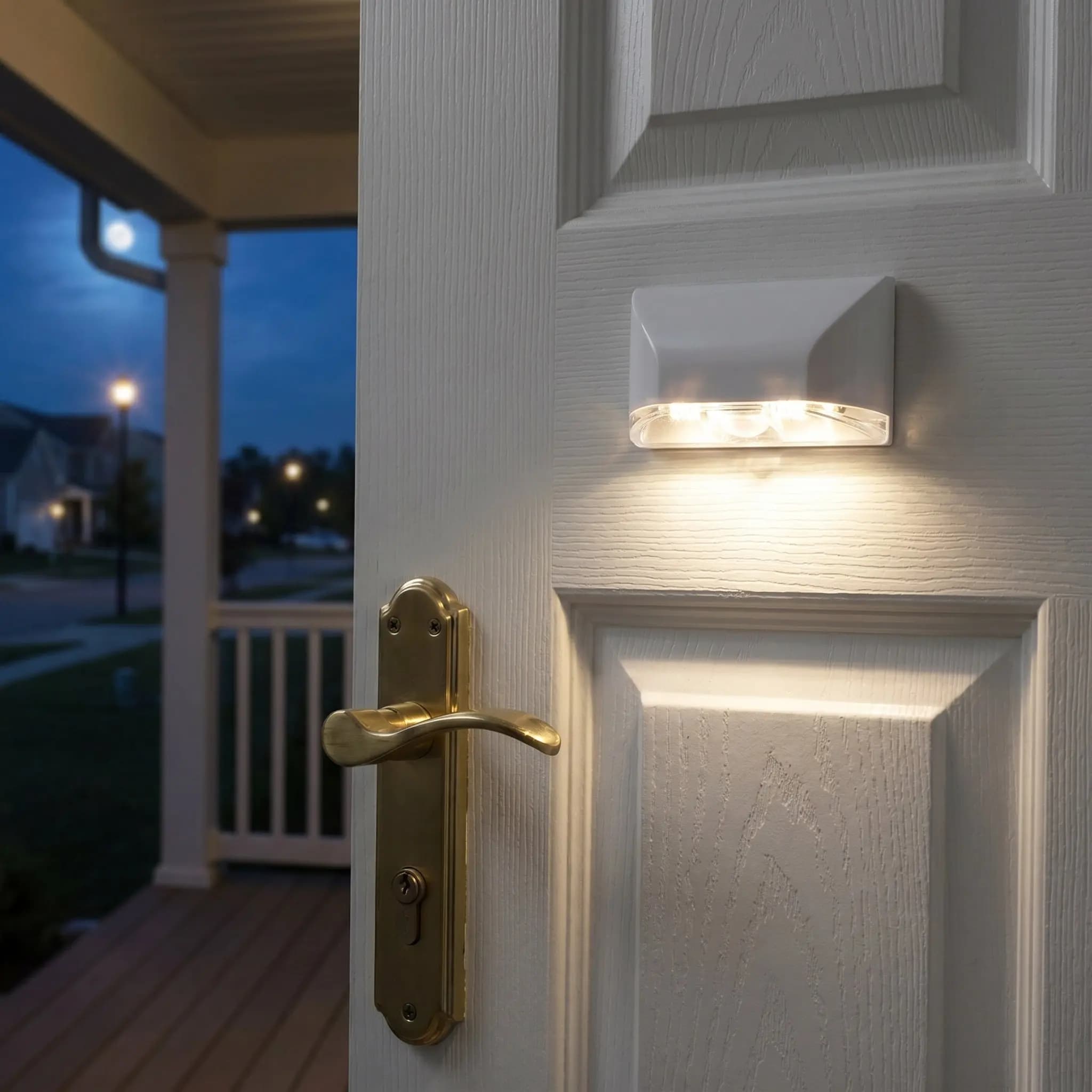 2Pcs Motion Sensor LED Keyhole Door Lock Light Auto Night Entryway Front Door Apartment Security Lamp Doorway Lights Indoor