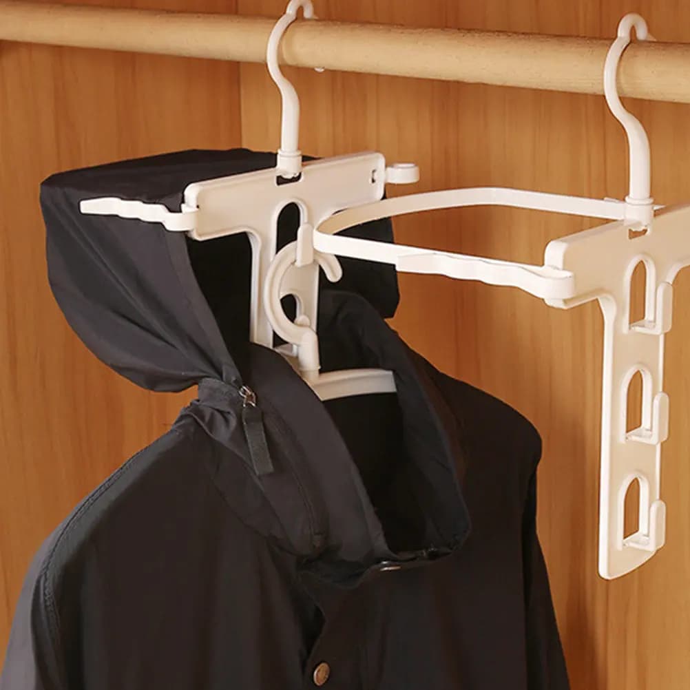 2 pieces Stendibiancheria Folding Folders Plastic Windproof with Clips for Sweatshirts and Hats, Balcony Organizer
