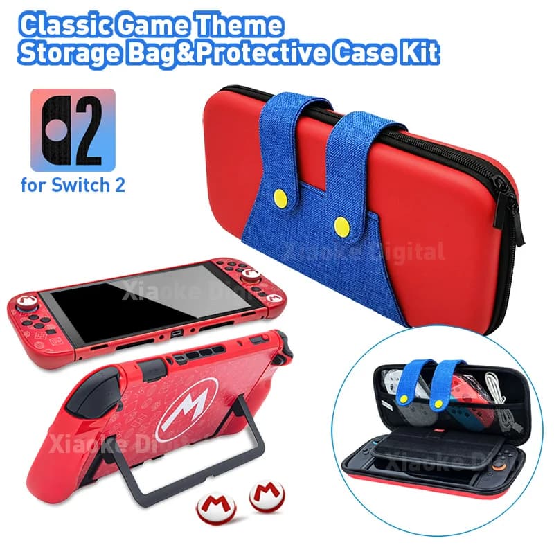 Custodia Rigida Portatile Classica Stile M 2025 per NS Switch 2 - Borsa Protettiva per Accessori di Gioco NS Switch 2