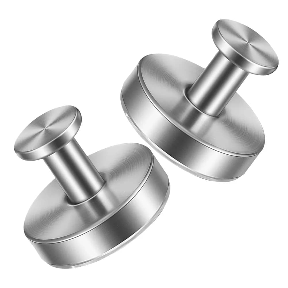 2Pcs Stainless Steel No Drill Suction Cup Hooks Heavy Duty Shower Towel Coat Hat Hangers for Bathroom Kitchen Bathroom Hanger