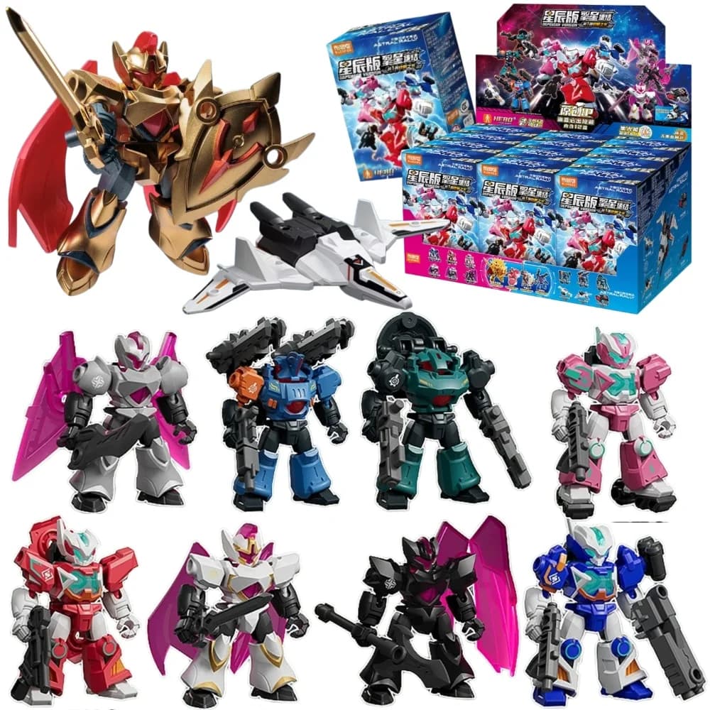 Blokees Astral Rally Defender Hero 5 Luminous Mecha Building Block Figure Articulated Robot Blind Box Toy Gift For Fans