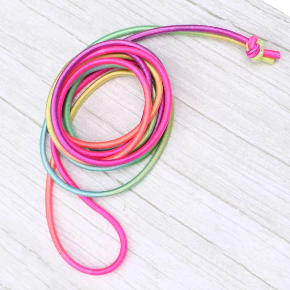 2-piece jumping rope made of polyester material, simple design for home or school use, smooth texture, light for sport