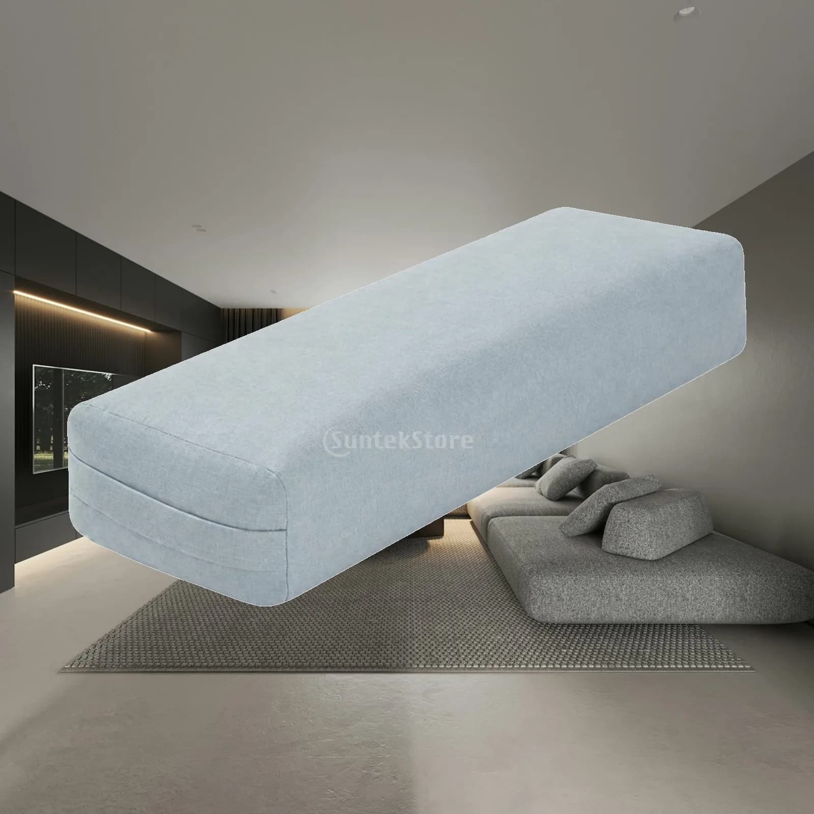 Supportive Yoga Bolster Cushion Rectangular Pillow for Meditation and Deep Stretching Routines