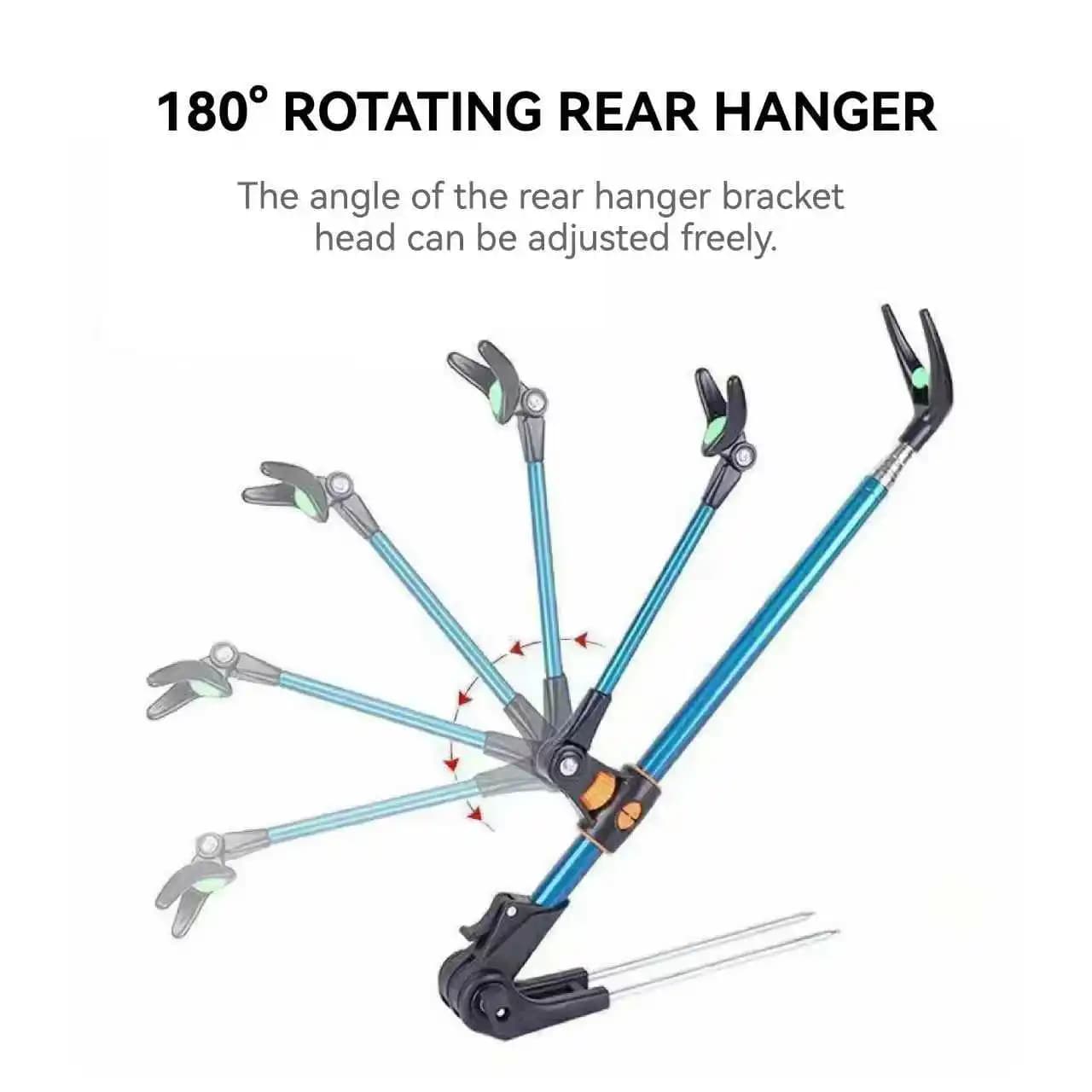 Addensated Telescopic Fishing Rod Bracket Fishing Rod Dual Purpose Support for Fishing Rod 1.7M/2.1M/2.4M New Stainless Steel