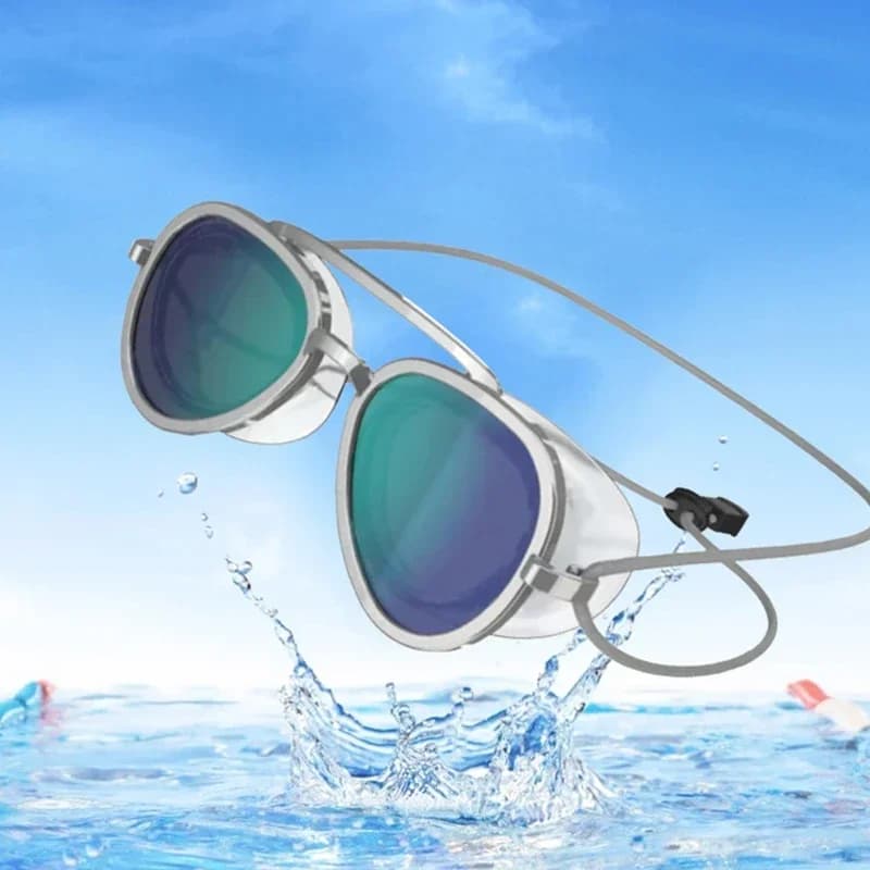 Adult Full-View Anti Fog Swimming Goggles UV Protection Crystal Clear Retro Swim Sun Goggles for Men And Women