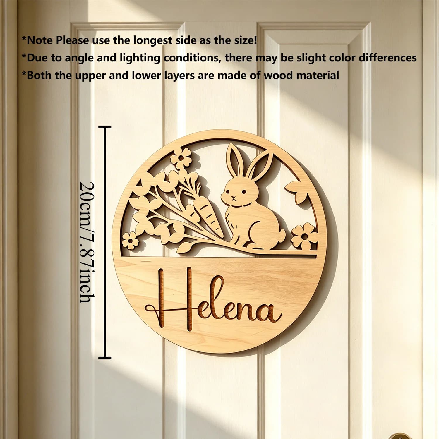 1pc personalized wooden surname brand, customized wooden souvenirs, personalized decorative gifts, home wall decoration