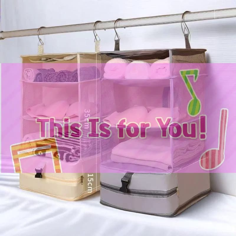 Hanging Closet Storage Organizer With 3 Tier Breathable Mesh And Detachable Zipper Pocket Perfect For Storing Underwear Bras