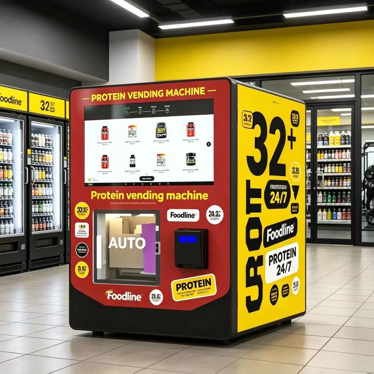Automatic Protein Vending Machine Protein Powder Shake Self‑Service Vending Kiosk Commercial For Gym Fitness Center