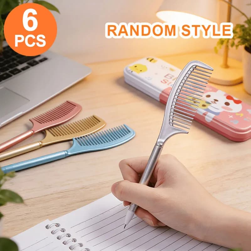 6 penne a forma di diamante creative, 0,5 mm, scrittura fluida e asciugatura rapida, articoli di cancelleria carini per il ritorno a scuola, adatte per lo studio, l'uso in ufficio, premi in classe, regali di compleanno