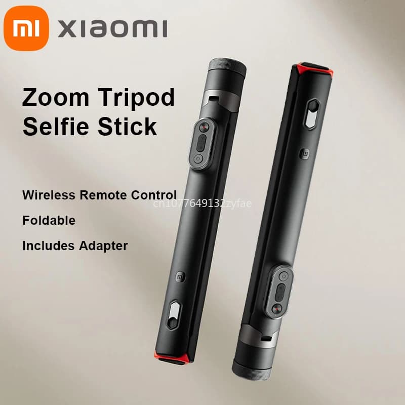 Xiaomi Zoom Ground Selfie Stick con Telecomando Bluetooth, Treppiede Portatile Multifunzione, Asta Selfie Estensibile 1.6M, Regalo
