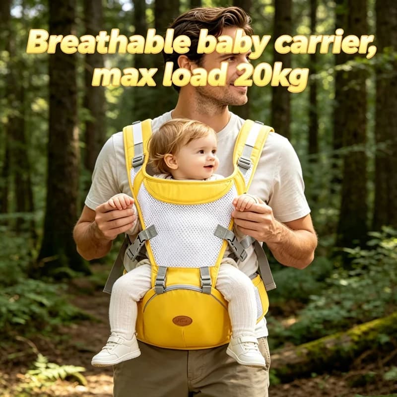 All-season Baby Carrier Ergonomic Kangaroo Infant Kid Sling Back Front Facing Backpack Wrap Newborn Bag Suspenders Breathable