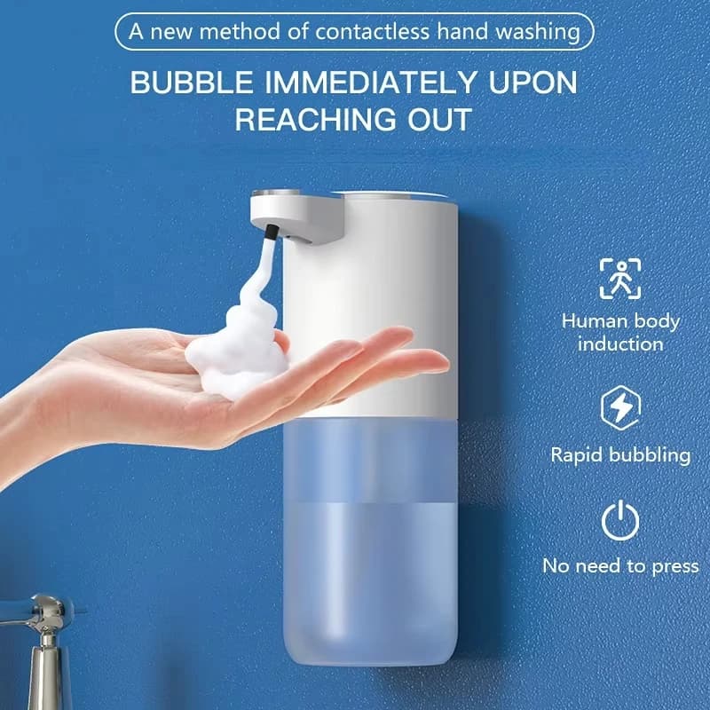 Dispenser automatico di sapone con sensore da 400 ml Dispenser di sapone liquido ricaricabile per lavatrice elettrica senza tocco intelligente per il bagno