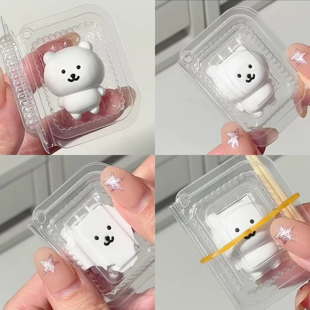 JOKE Bears Lunch Box Squishy Kawaii Squishy Toy Bag Cute Key Pendant Pinch Squeeze Decompression Toy Party Birthday Gift
