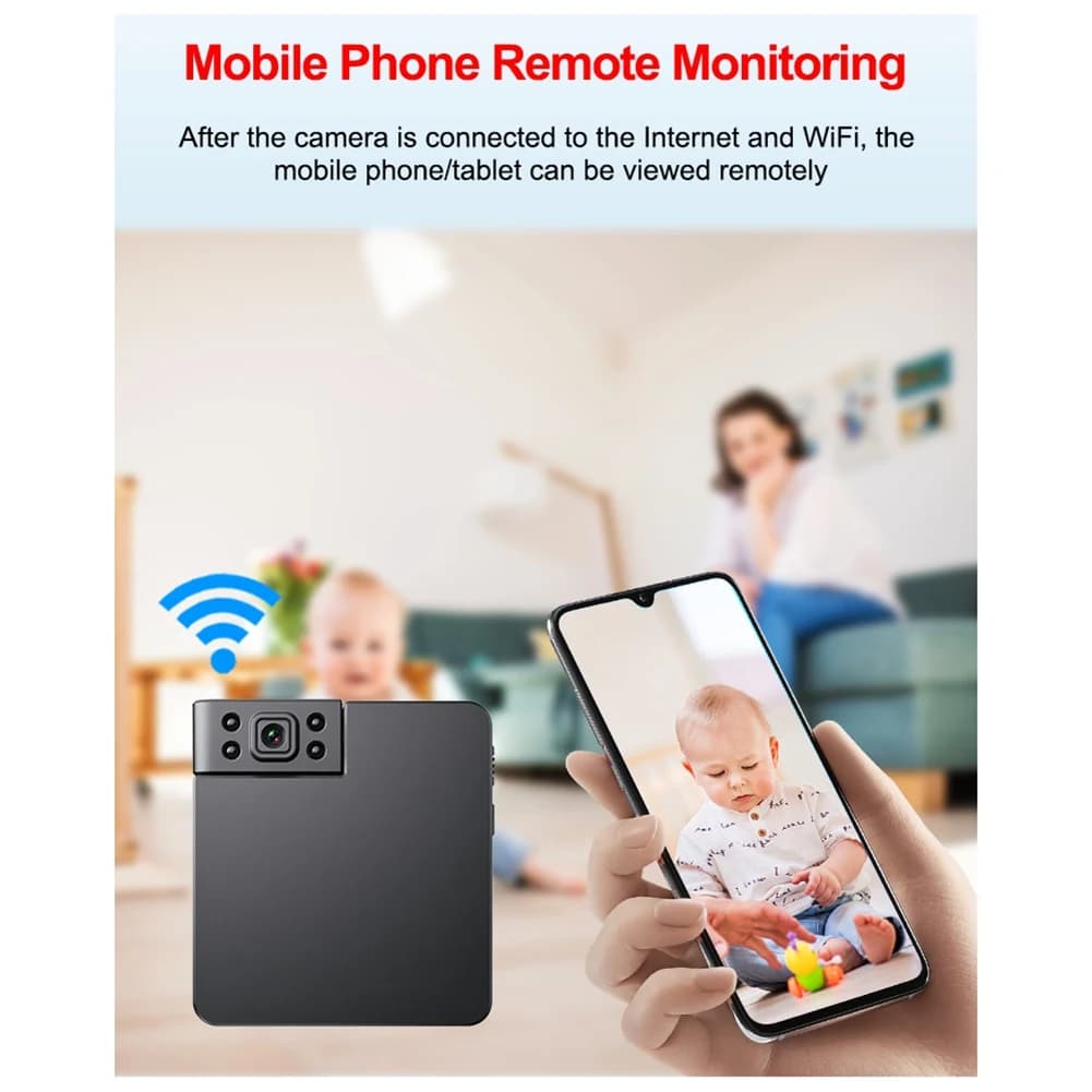 Goodprice Mini Camera Hidden Wireless WiFi CCTV Camera Connect to Phone Surveillance Security Video Record HD Night Vision