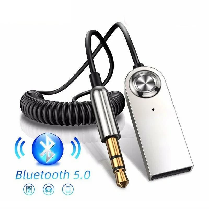 Adattatore Bluetooth Aux per Auto con Cavo Dongle Jack da 3,5mm, Ricevitore Audio Bluetooth 5.0 4.2 4.0 per Altoparlanti e Musica