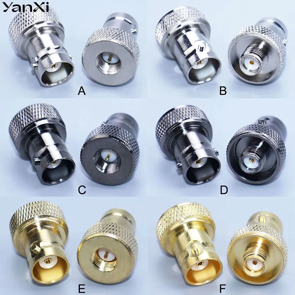 Adattatore YanXi da Connettore BNC Femmina a SMA Maschio/Femmina, Connettore RF Coassiale per Antenna Radio e Walkie-talkie