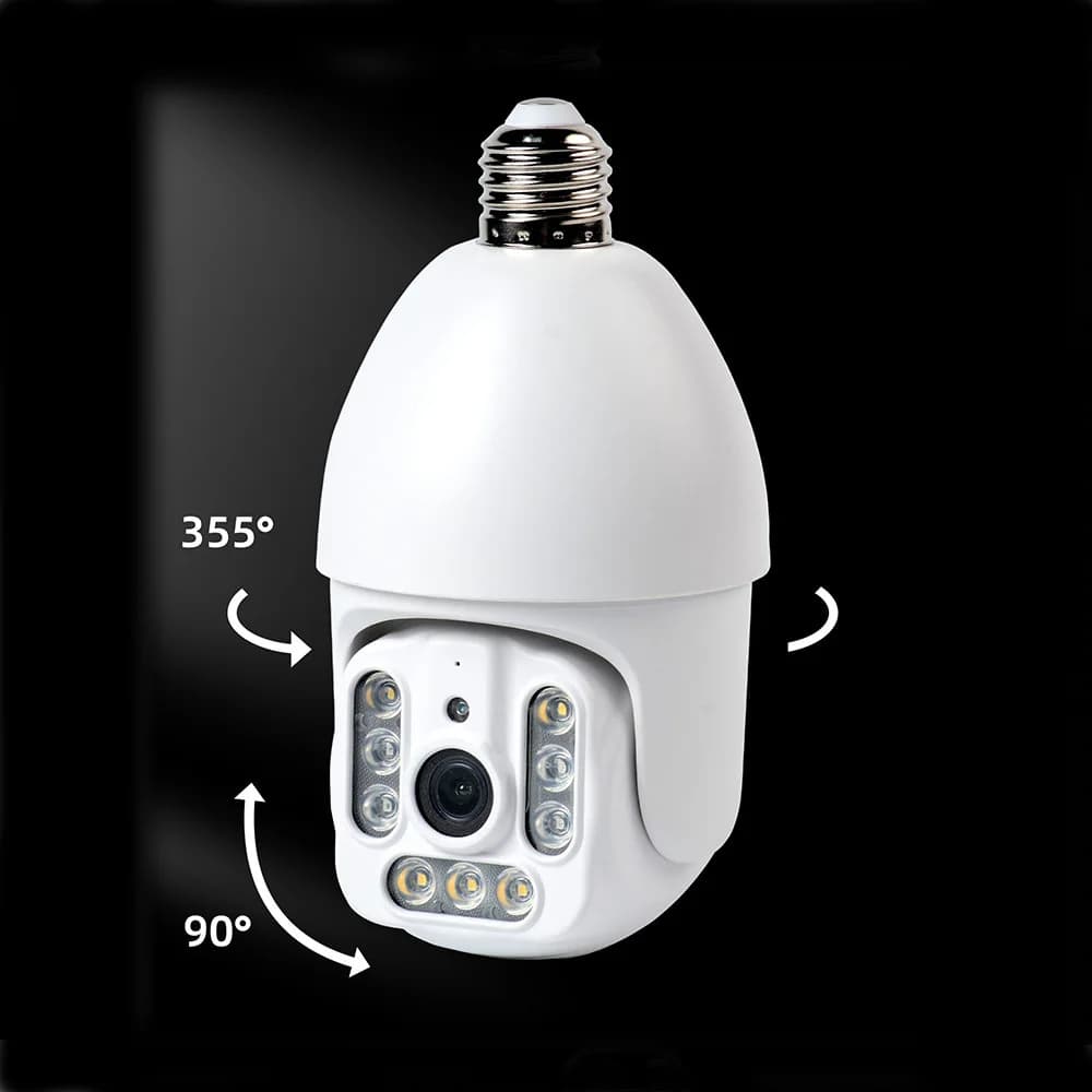 2MP 1080P Tuya APP E27 Telecamera dome IP PTZ wireless a colori AI Umanoide Sicurezza domestica CCTV Baby Monitor