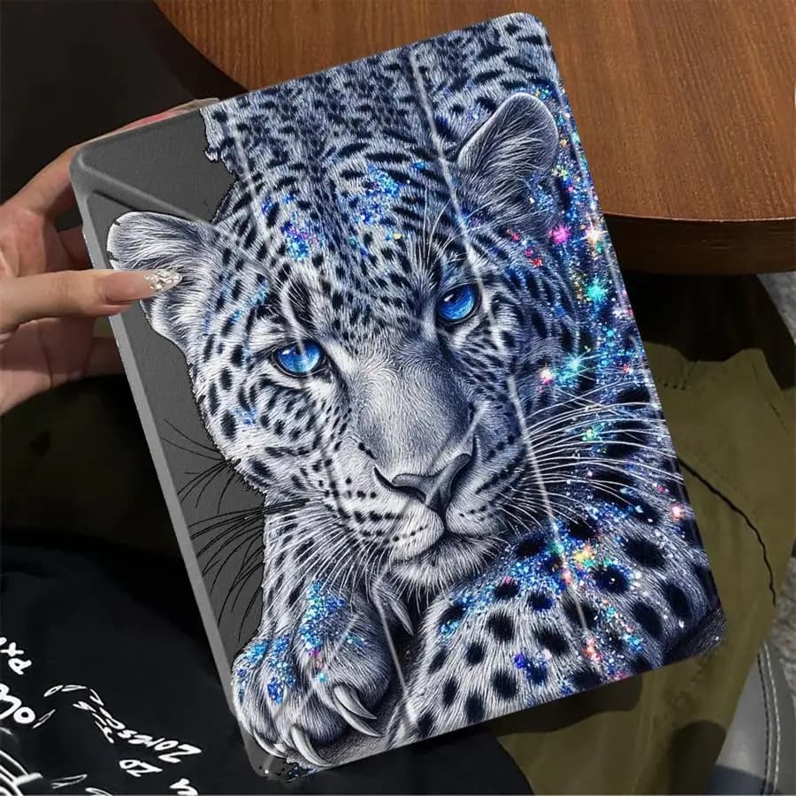 Tablet Case For iPad Pro 2025 Mini 6 7 Air 4 5 M3 M2 1 2 M4 11inch Pro 11th 10th 9th 8th 7th 12.9inch Holder Cover Blue-eyed