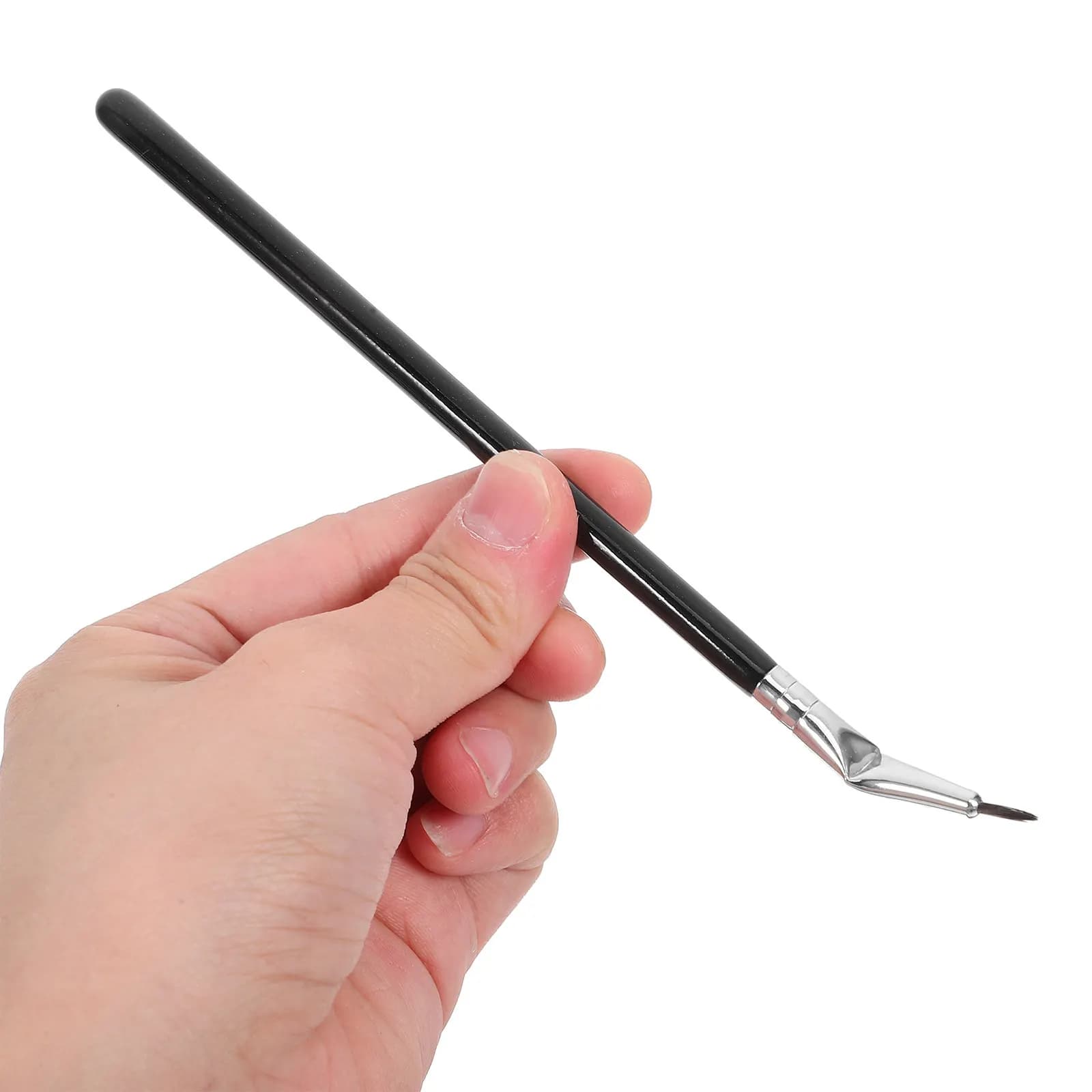 Set di 1 Pennello di Precisione a Ventaglio per Applicazione Mascara, Strumento Separatore per Ciglia, Accessori per il Trucco