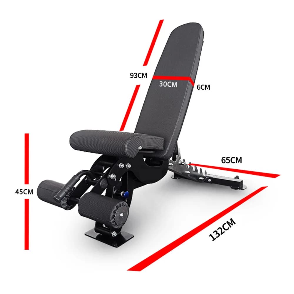 Dino Fitness Multifunctional - Adjustable Flat Incline Bench Press Dumbbell Stool for Laboratory Weight Training Test