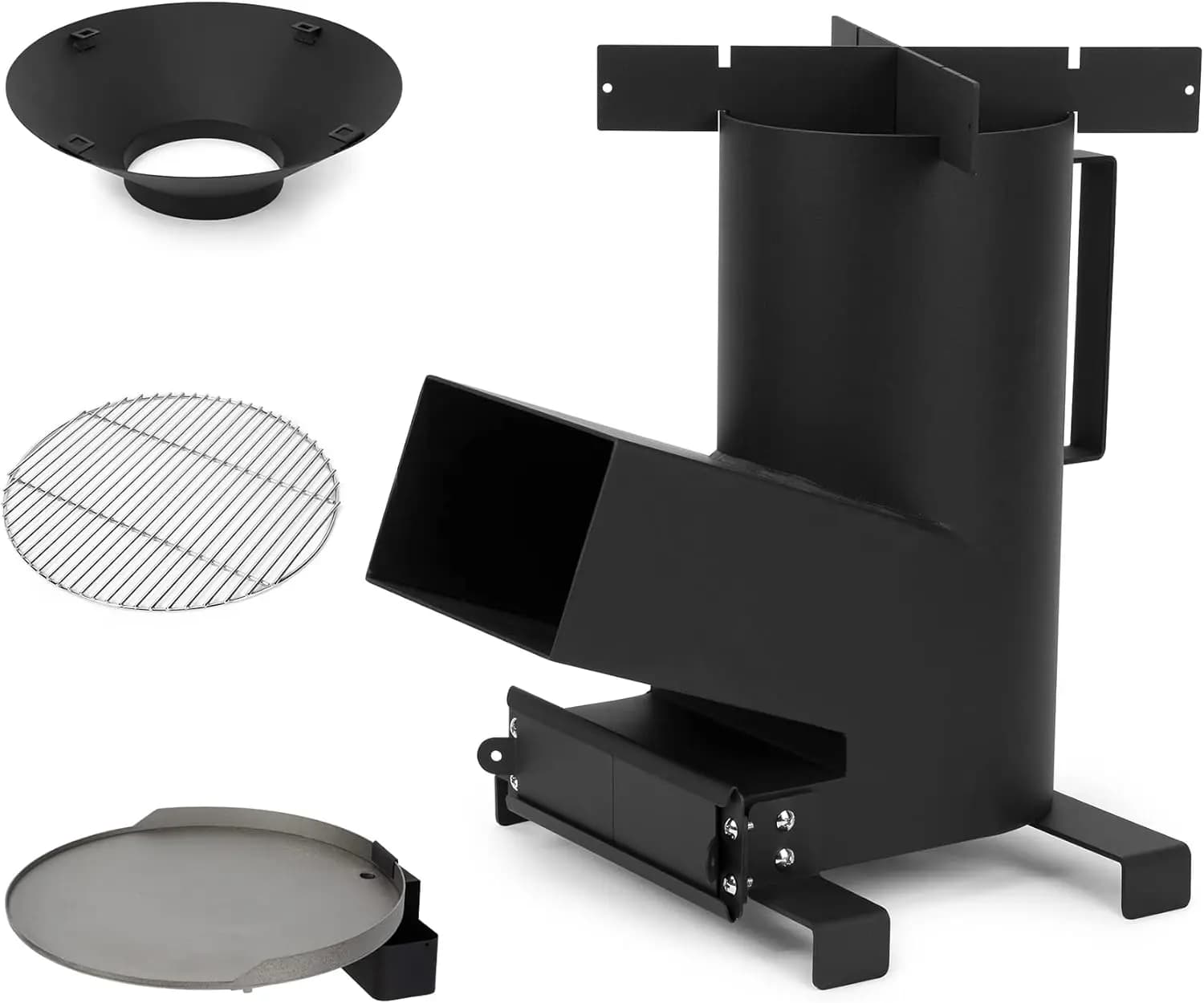 3-in-1 Portable Camping Stove with Grill, Tile and Floor Tile for Patio, Garden, Camper, Camping and Hiking