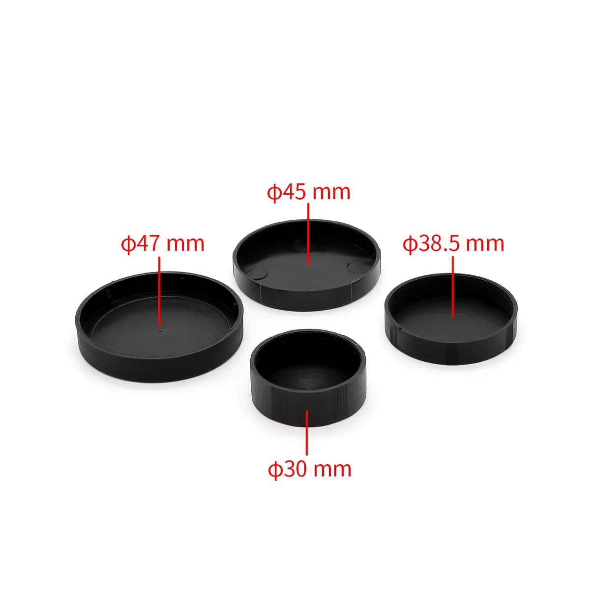 Coperchio antipolvere in plastica per oculare telescopio Obiettivo per fotocamera digitale Diametro interno 30 38,5 45 47 mm