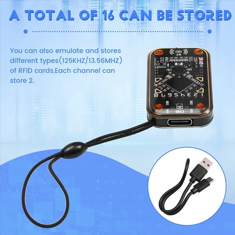 B27B Emulatore di smart card ultra senza contatto Chameleon Lettore di chip intelligenti RFID + 5 carte XCUID/UID conforme al scrittore di lettura NFC