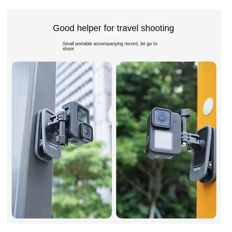 N05R TELESIN 360 ° Clip Magnetica Rotante per Zaino con Supporto per GoPro Hero 11 10 9 8 7 6 5 e Accessori per Action Camera Insta360