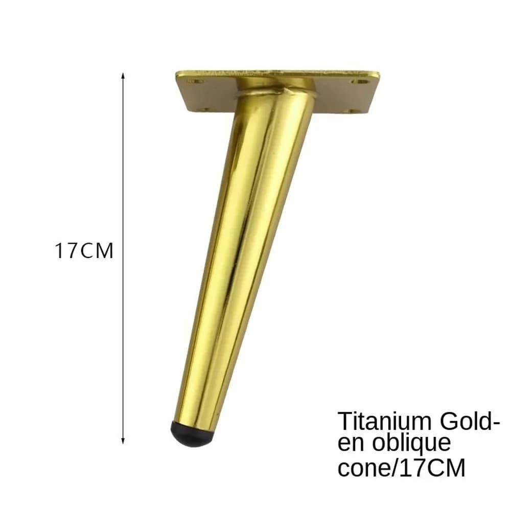 1 pz per tubo a cono supporto per mobili divano hardware armadio da bagno tavolino gamba mobile TV piede mobile laterale piedino per mobili