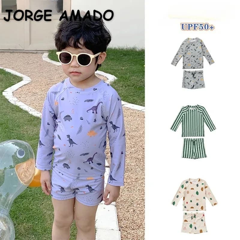 New Summer Kids Split costume da bagno neonati primavera calda a maniche lunghe protezione solare per bambini costumi da bagno ad asciugatura rapida H6912
