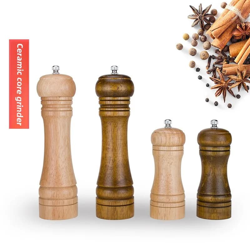 Set macina pepe con nucleo in ceramica - Barattoli di spezie 3 in 1 con agitatori per condimenti e contenitori portaoggetti, elementi essenziali per l'organizzatore della cucina